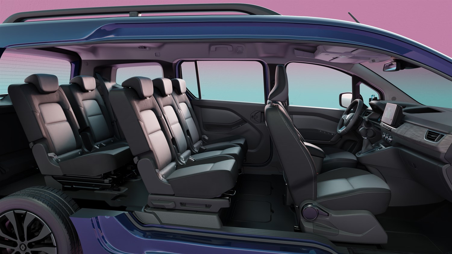 independent modular seats - modularity - Renault Grand Kangoo