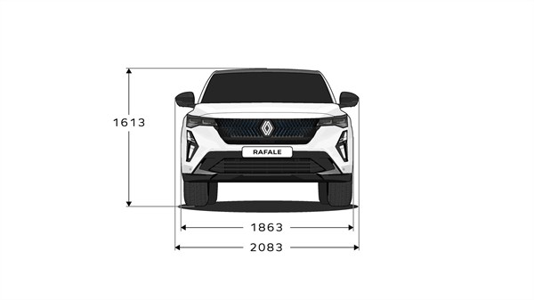 Renault Rafale full hybrid E-Tech  - dimensions