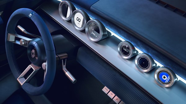 Renault 8 Gordini Concept  -digital round gauges