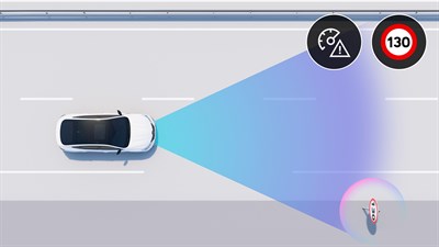 traffic sign recognition with speed alert - safety - Renault Arkana full hybrid E-Tech