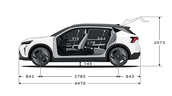 Profile dimensions - Renault Scenic E-Tech 100% electric
