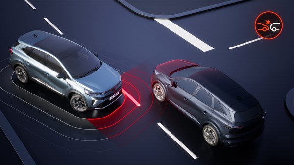 Renault Symbioz full hybrid E-Tech  - intersection automatic emergency braking system
